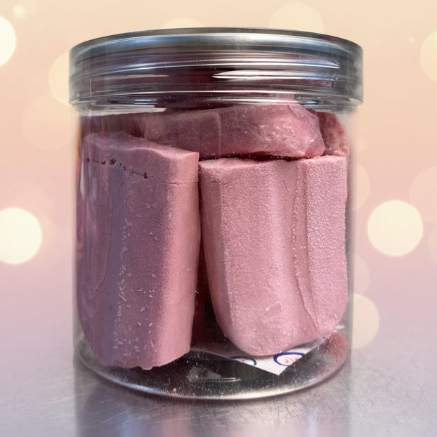 Freeze-dried raspberry ice cream