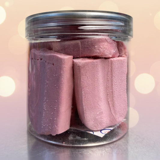 Freeze-dried raspberry ice cream