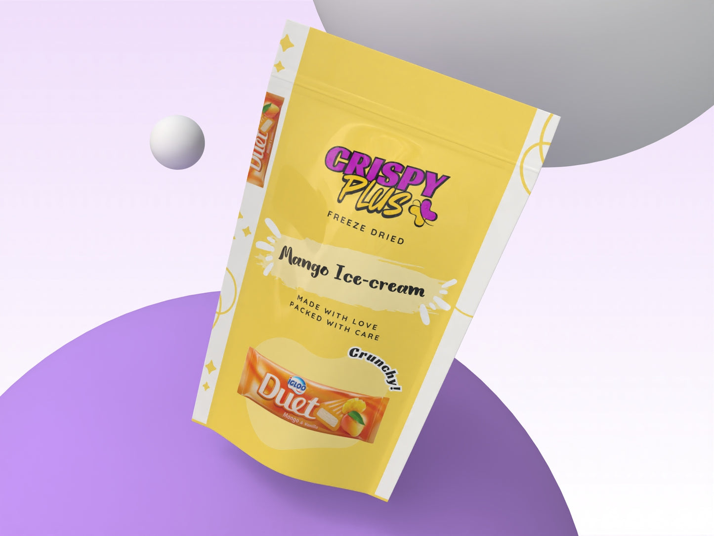 FREEZE DRIED MANGO ICE-CREAM - CRISPY PLUS SWEETS